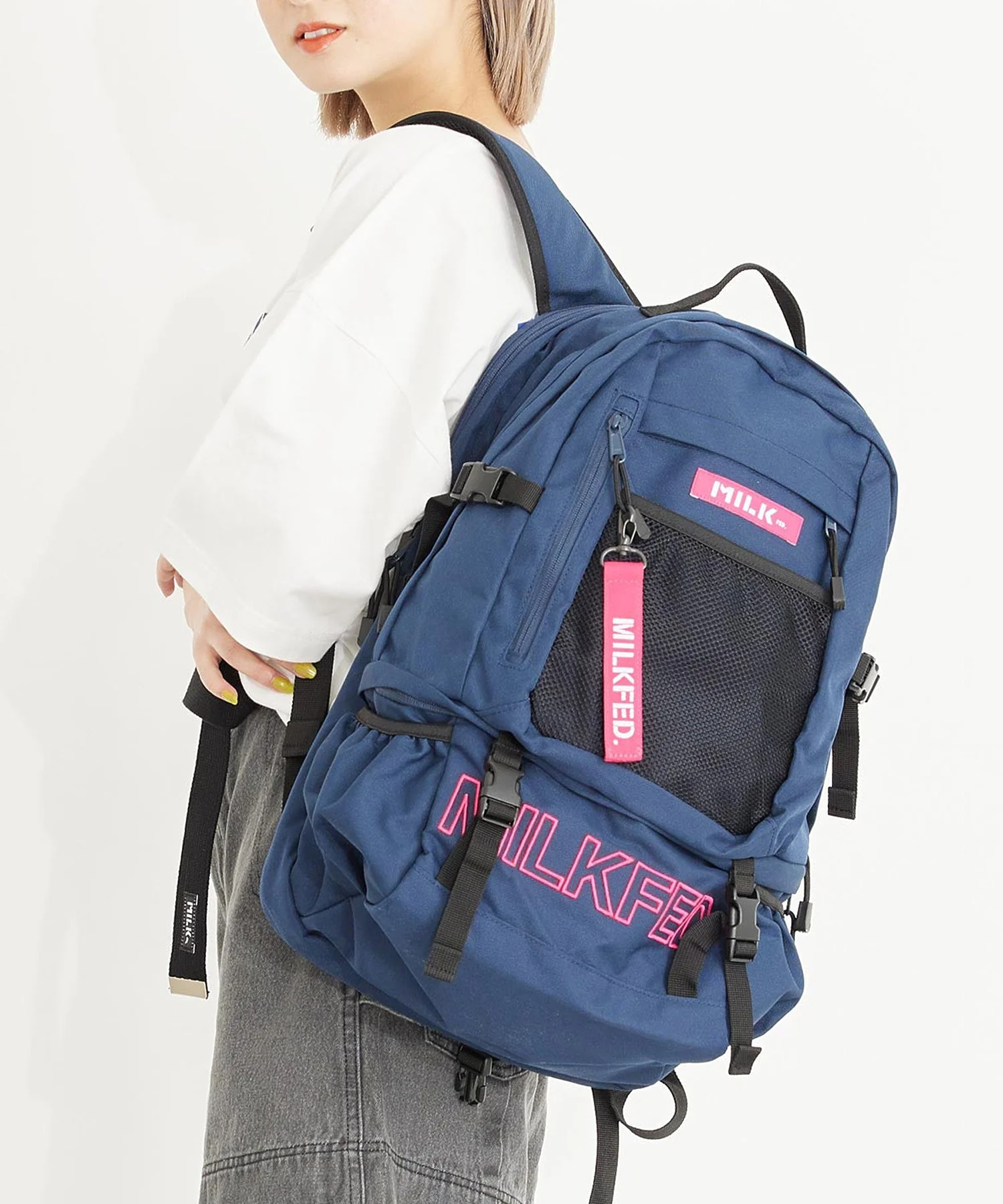 【定番】NEO EMBROIDERY BIG BACKPACK BAR MILKFED. - Image 3