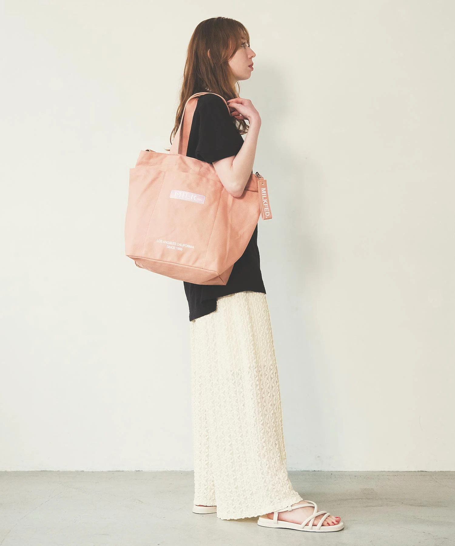 BAR AND UNDER LOGO BIG CANVAS BAG MILKFED. - Image 20