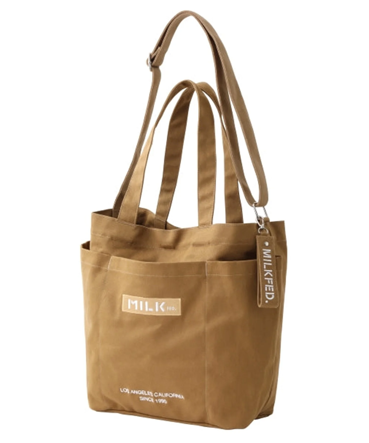 BAR AND UNDER LOGO BIG CANVAS BAG MILKFED. - Image 3