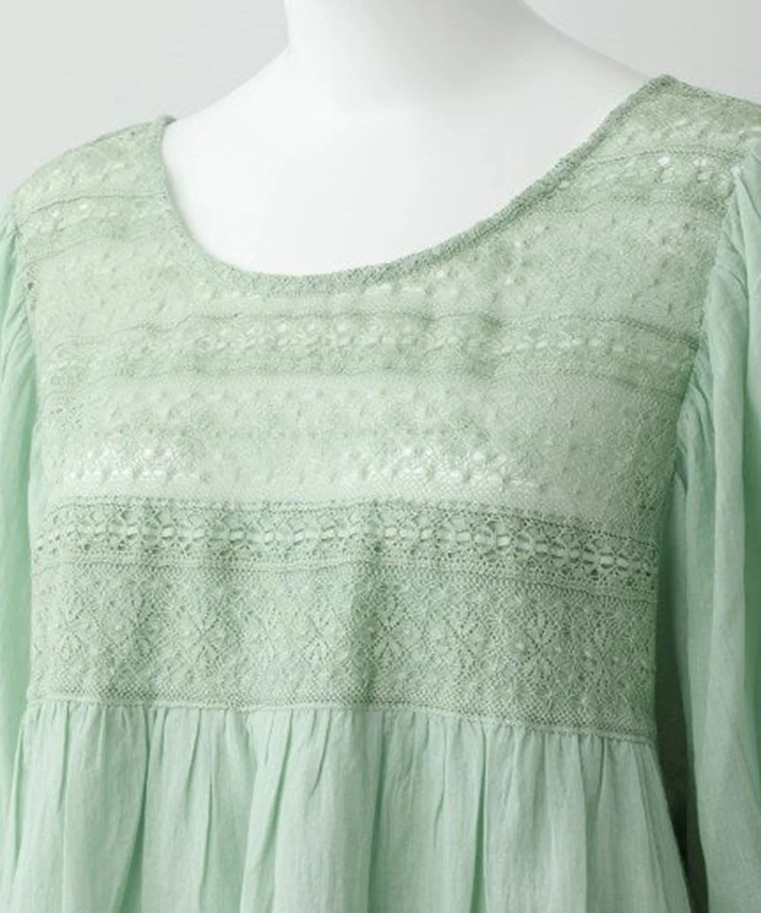LACE GATHERED MINI DRESS MILKFED. - Image 3