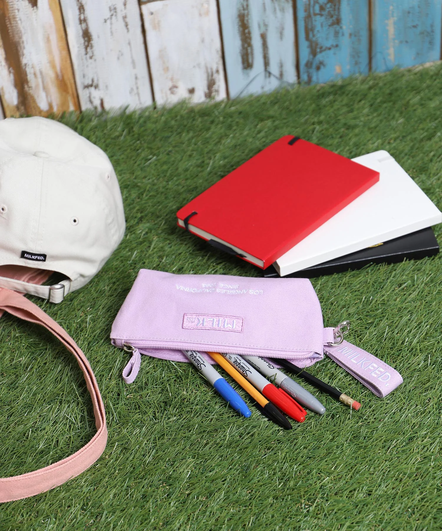 【LIFE STYLE】EMBROIDERED BAR PENCIL CASE MILKFED. - Image 4