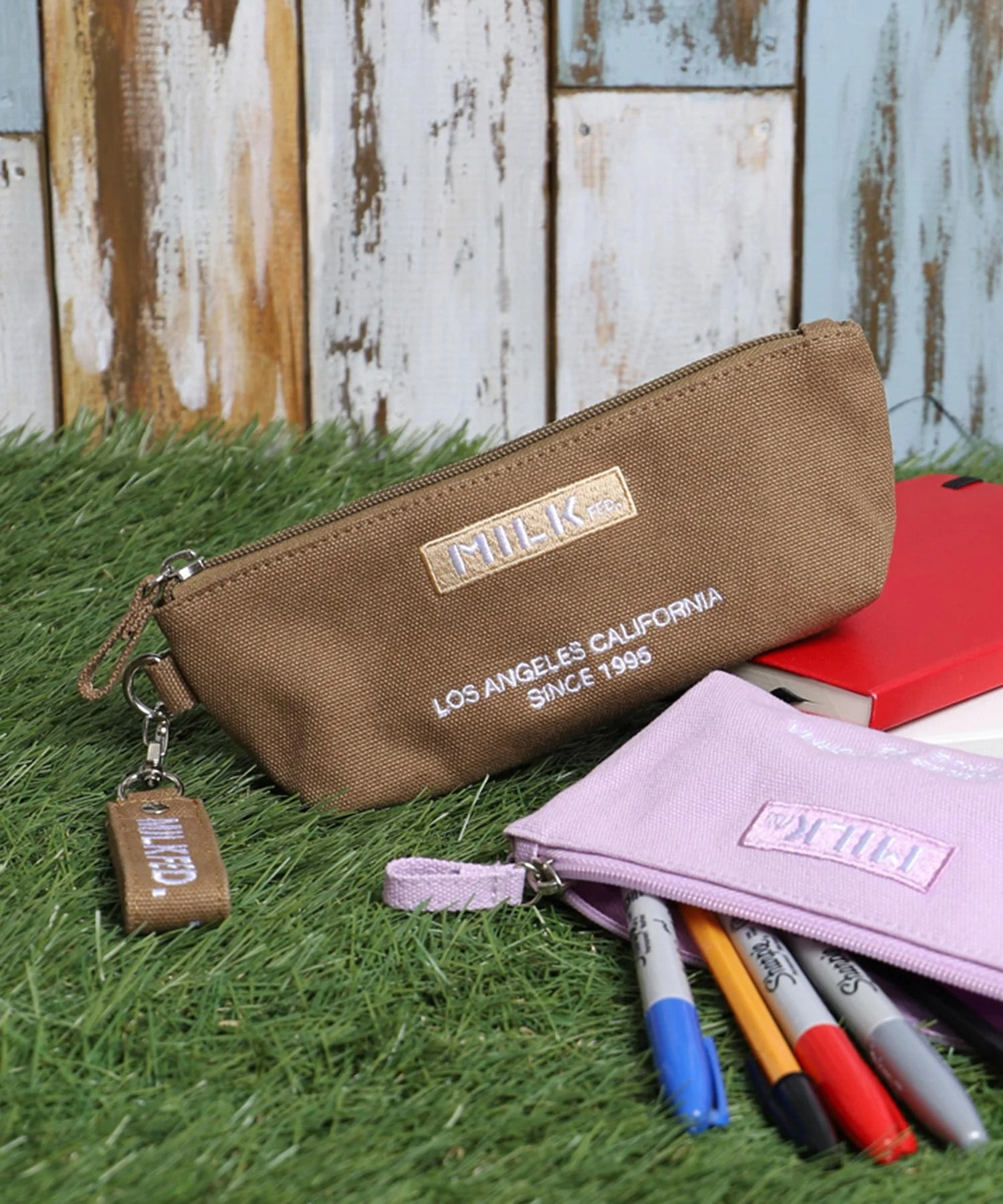 【LIFE STYLE】EMBROIDERED BAR PENCIL CASE MILKFED. - Image 5