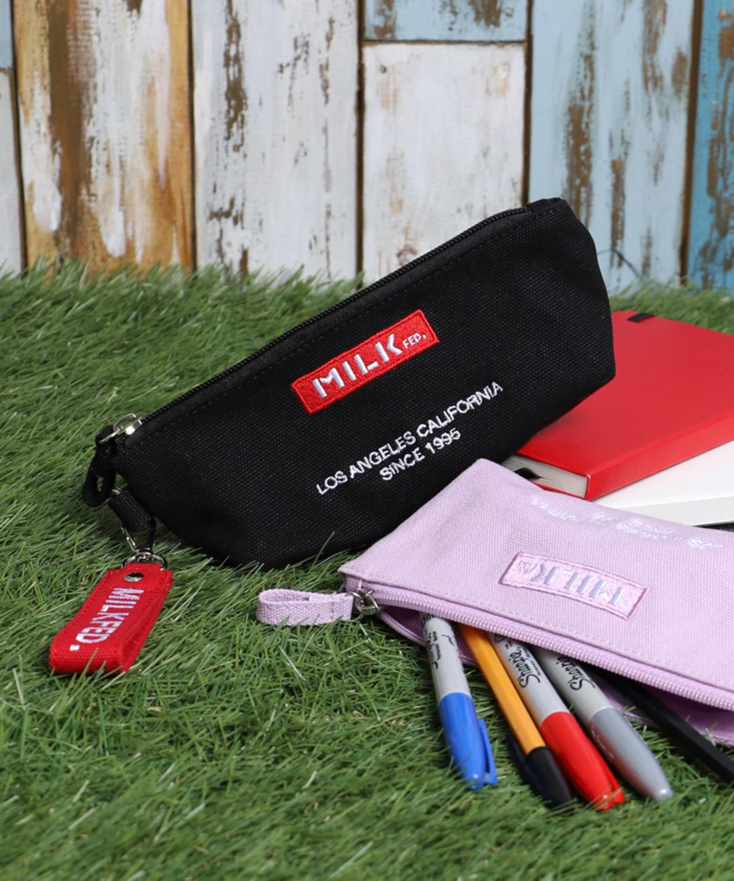 【LIFE STYLE】EMBROIDERED BAR PENCIL CASE MILKFED. - Image 8