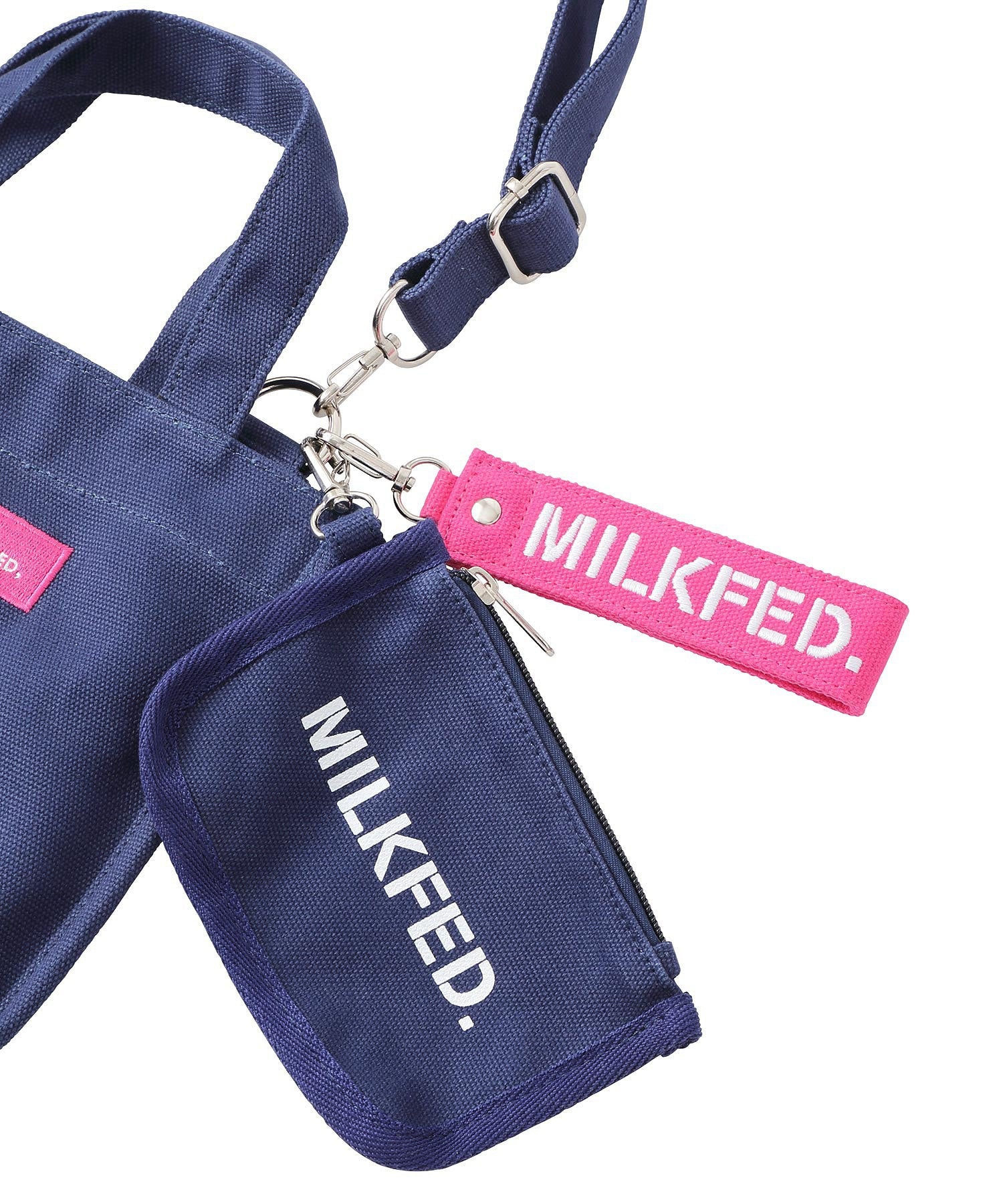 EMBROIDERED BAR MINI SHOULDER BAG W/STRAP MILKFED. - Image 18