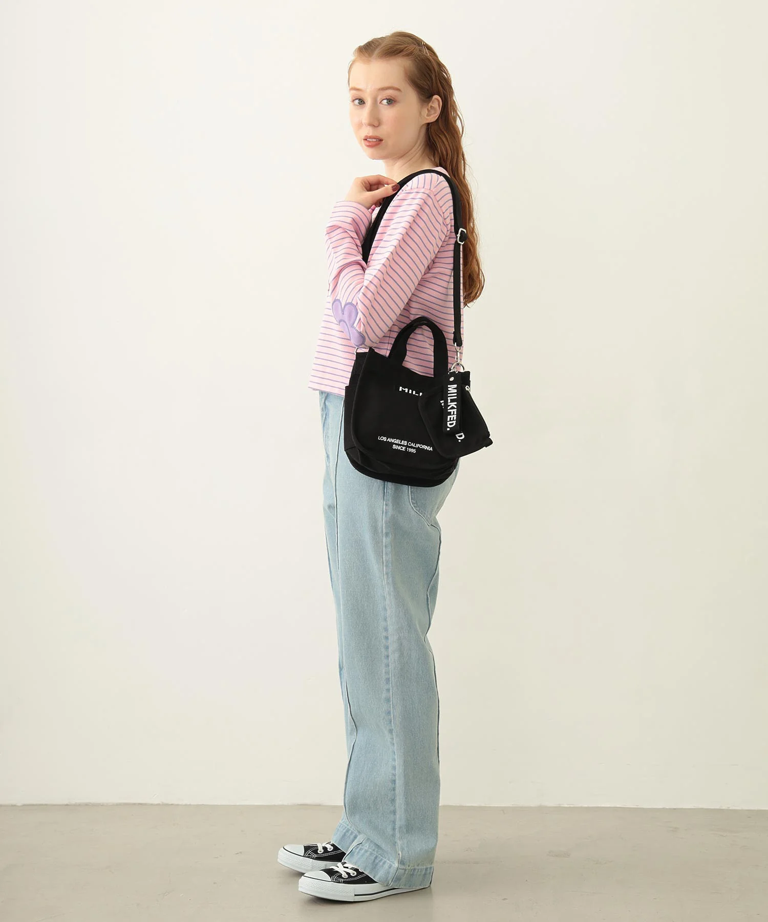 EMBROIDERED BAR MINI SHOULDER BAG W/STRAP MILKFED. - Image 34