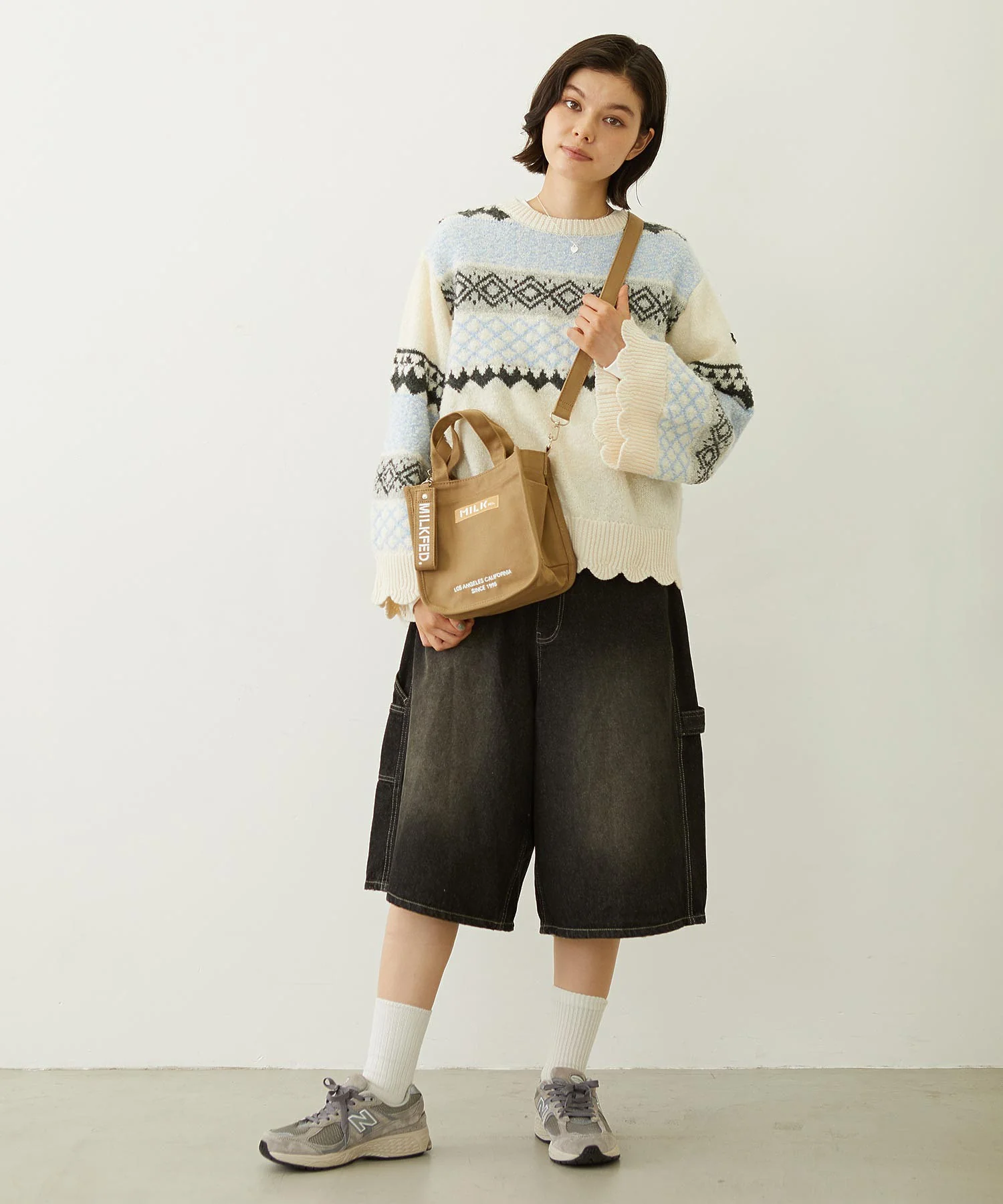 EMBROIDERED BAR MINI SHOULDER BAG W/STRAP MILKFED. - Image 38