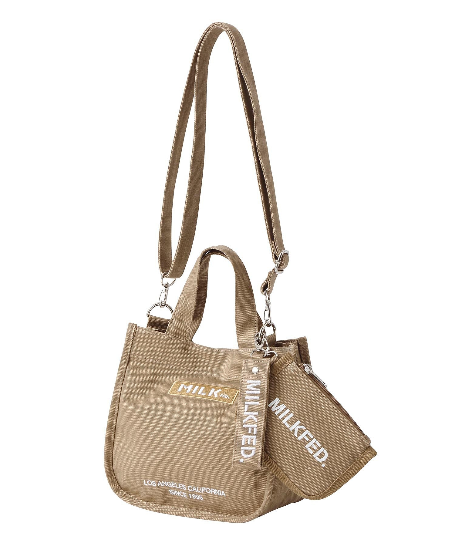 EMBROIDERED BAR MINI SHOULDER BAG W/STRAP MILKFED. - Image 4