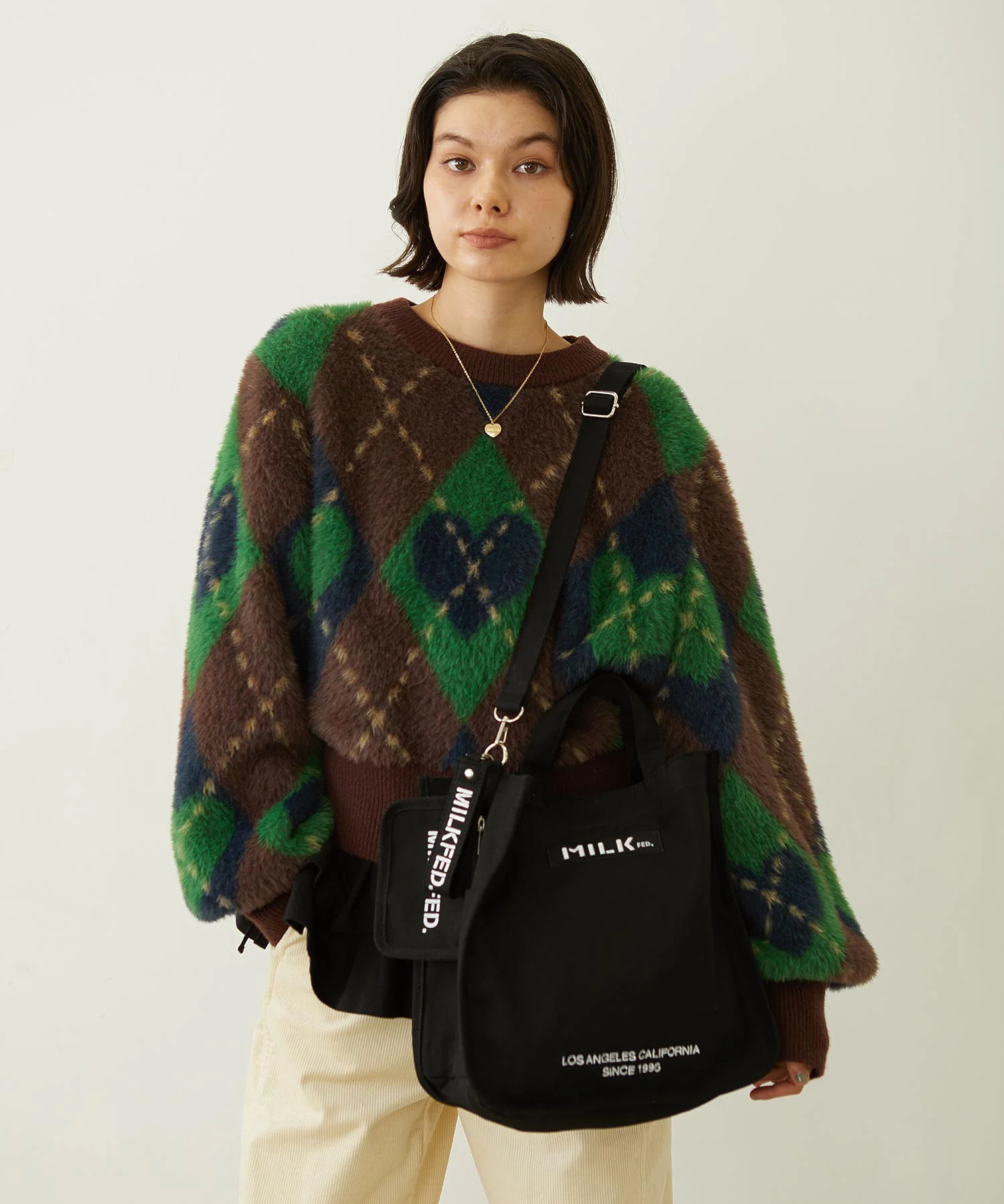 EMBROIDERED BAR SHOULDER BAG W/STRAP MILKFED. - Image 35