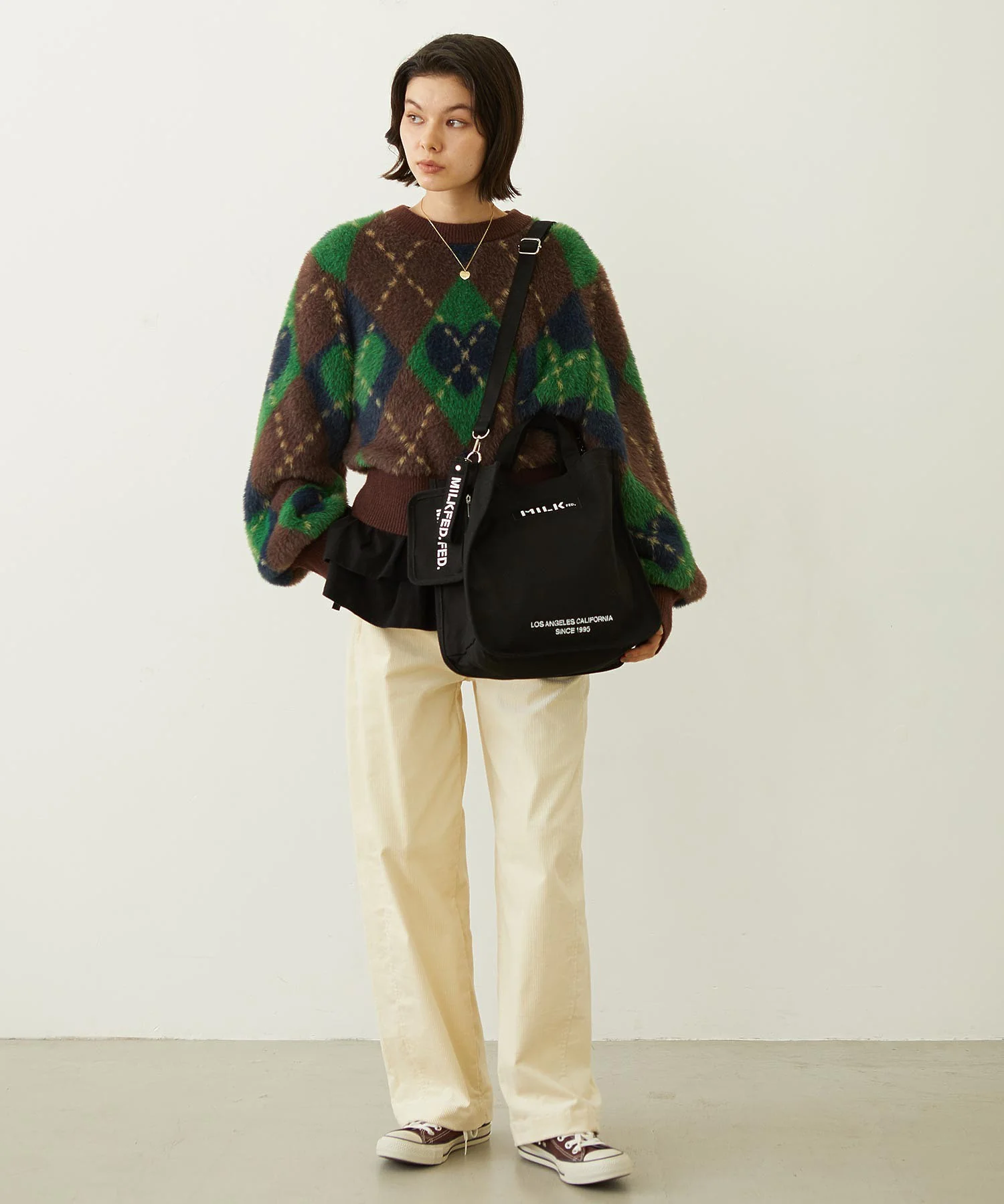 EMBROIDERED BAR SHOULDER BAG W/STRAP MILKFED. - Image 38