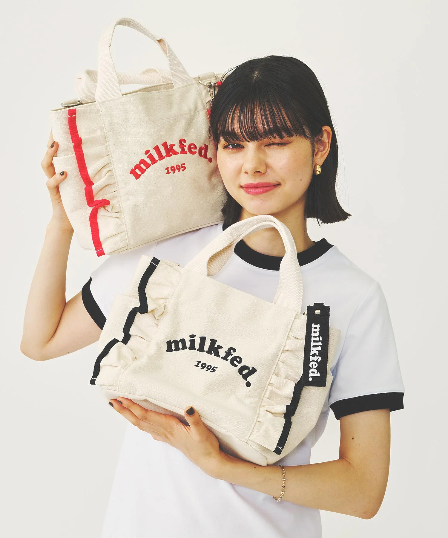 RUFFLE MINI BAG MILKFED. - Image 15