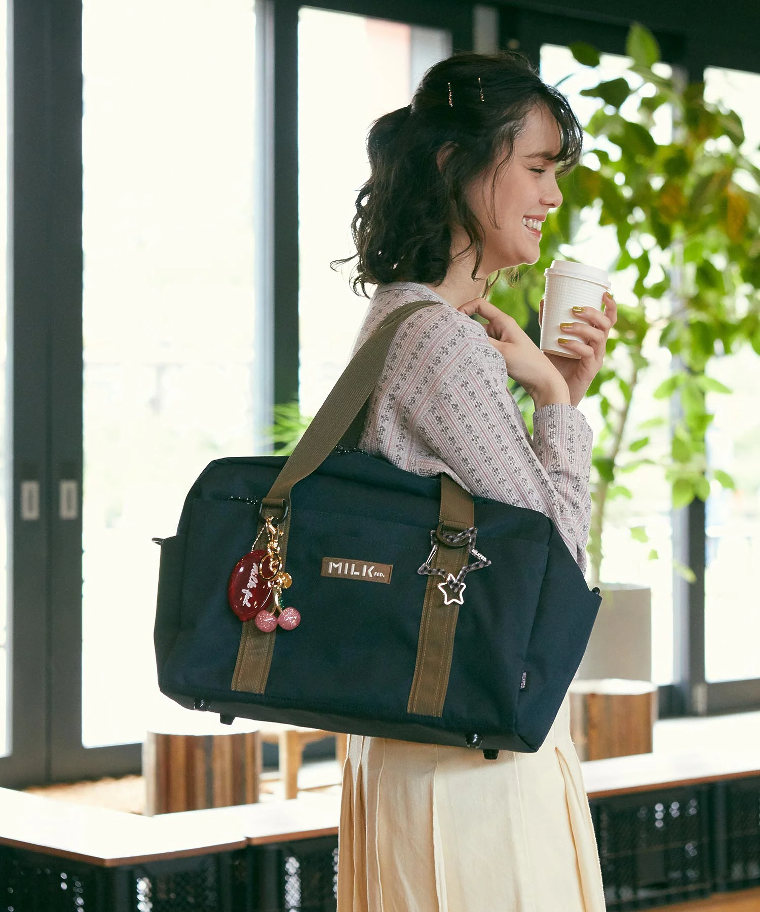 NEO STAR CARABINER GINGHAM MILKFED. - Image 22