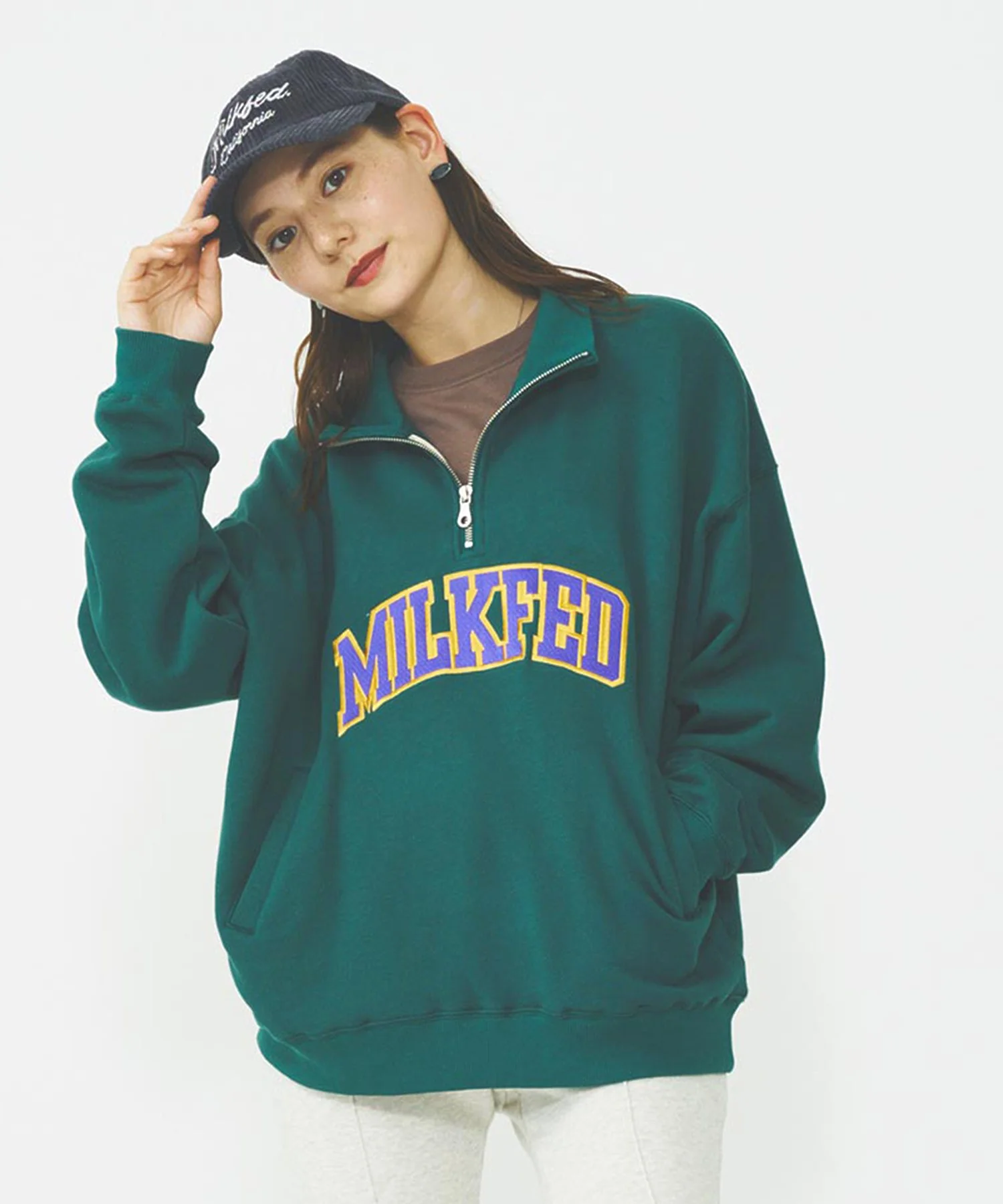 COLLEGE LOGO HALF ZIP TOP - Image 6