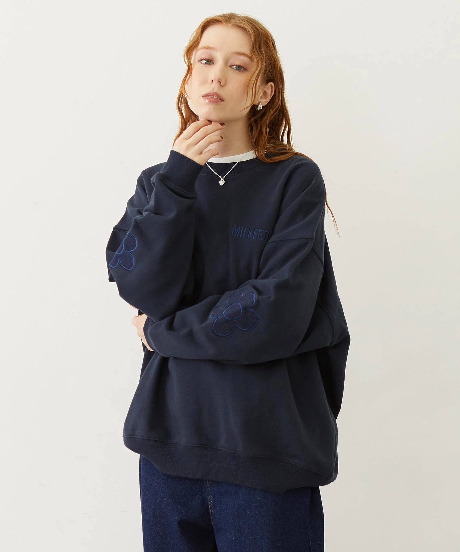 FLOWER ELBOW PATCH SWEAT TOP - Image 3