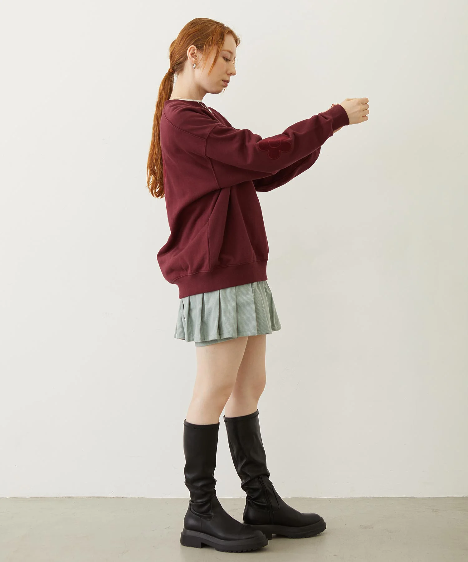 FLOWER ELBOW PATCH SWEAT TOP - Image 32