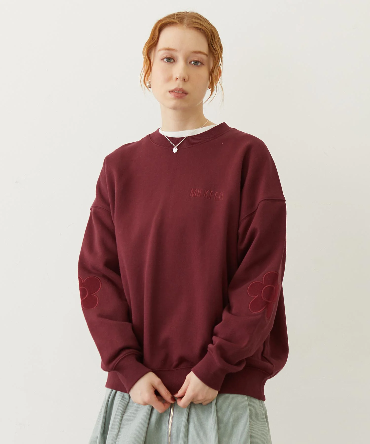FLOWER ELBOW PATCH SWEAT TOP - Image 4