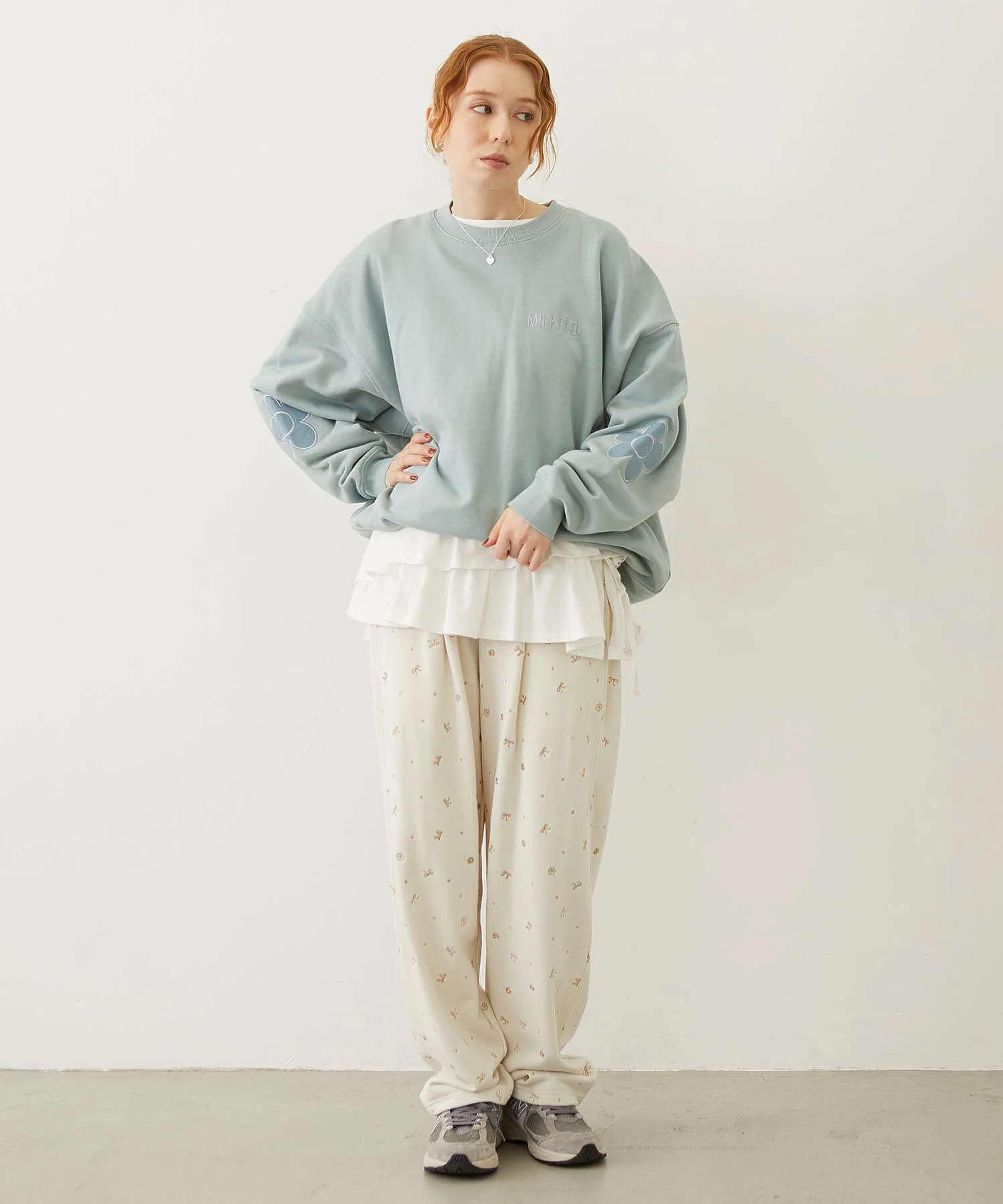 FLOWER ELBOW PATCH SWEAT TOP - Image 9