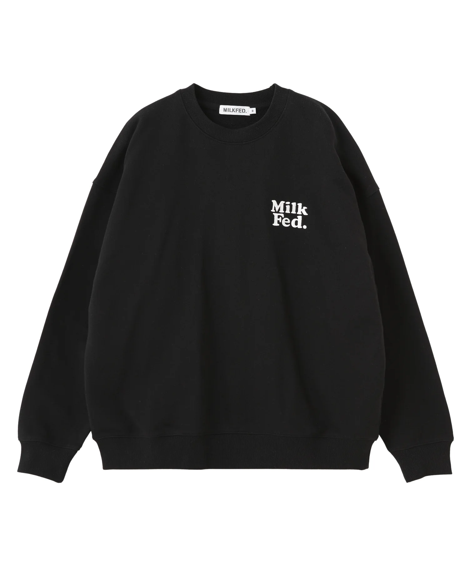 MILKFED. PLAID LOGO WIDE CREW SWEAT - Image 27