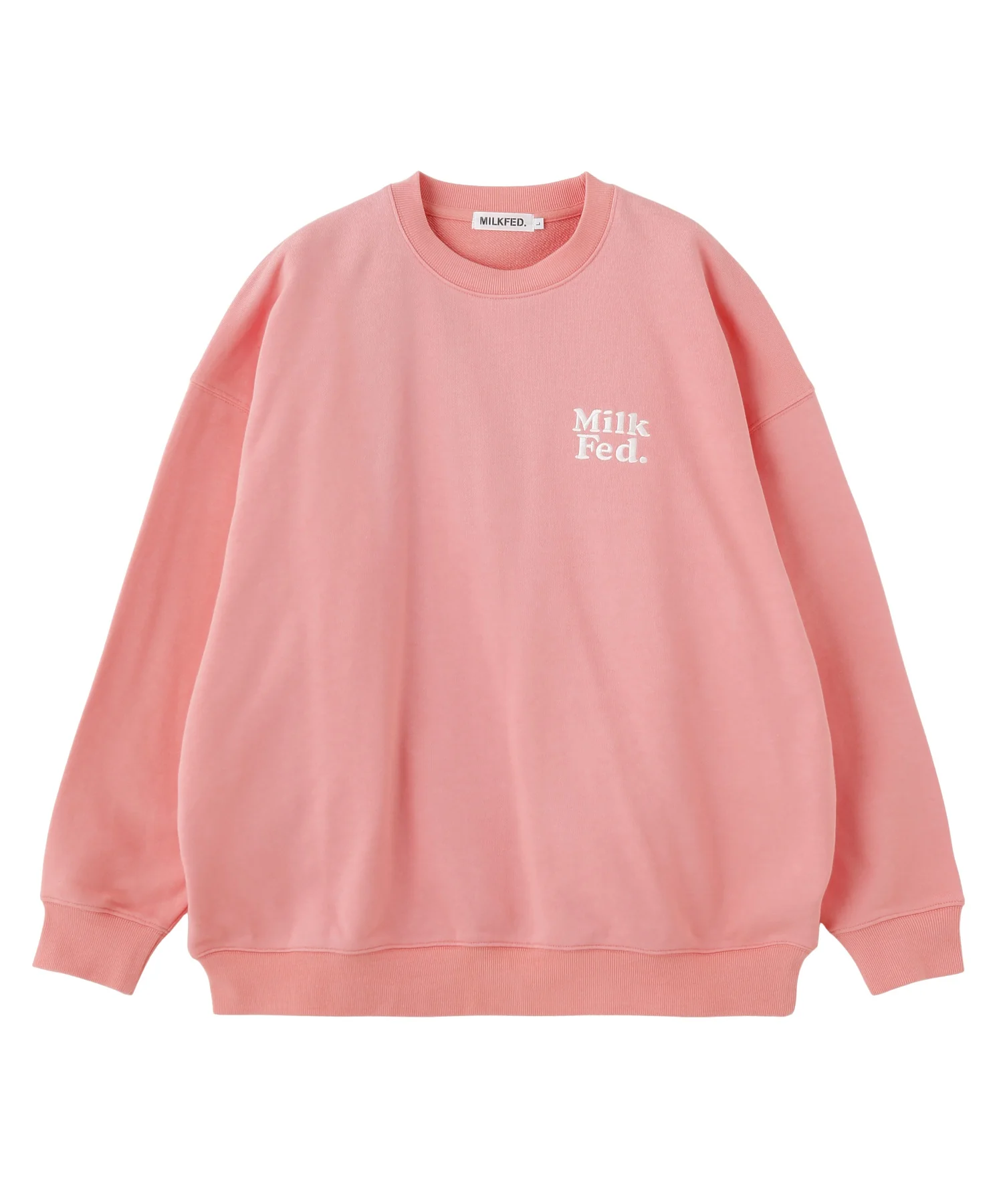 MILKFED. PLAID LOGO WIDE CREW SWEAT - Image 29