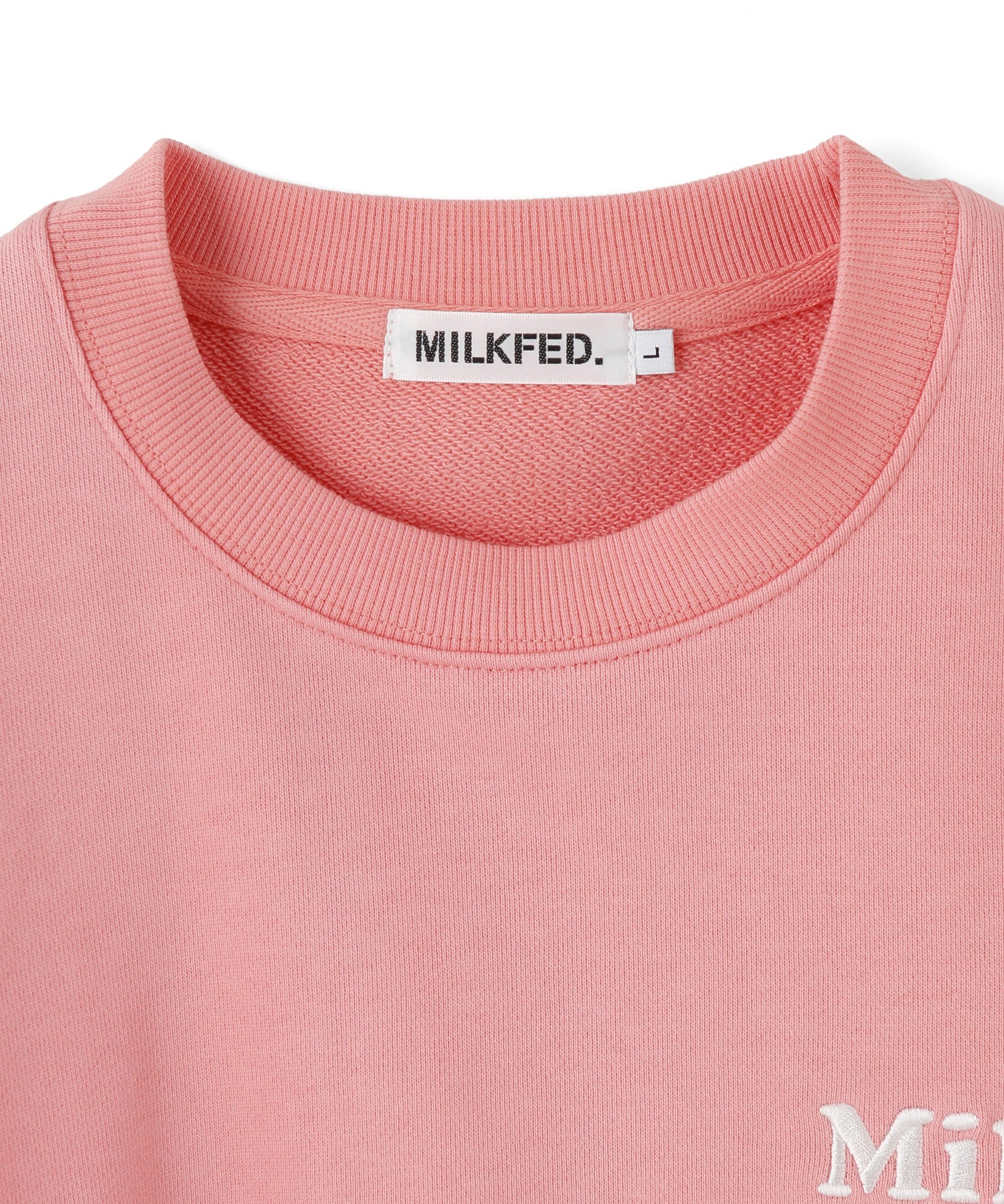 MILKFED. PLAID LOGO WIDE CREW SWEAT - Image 31