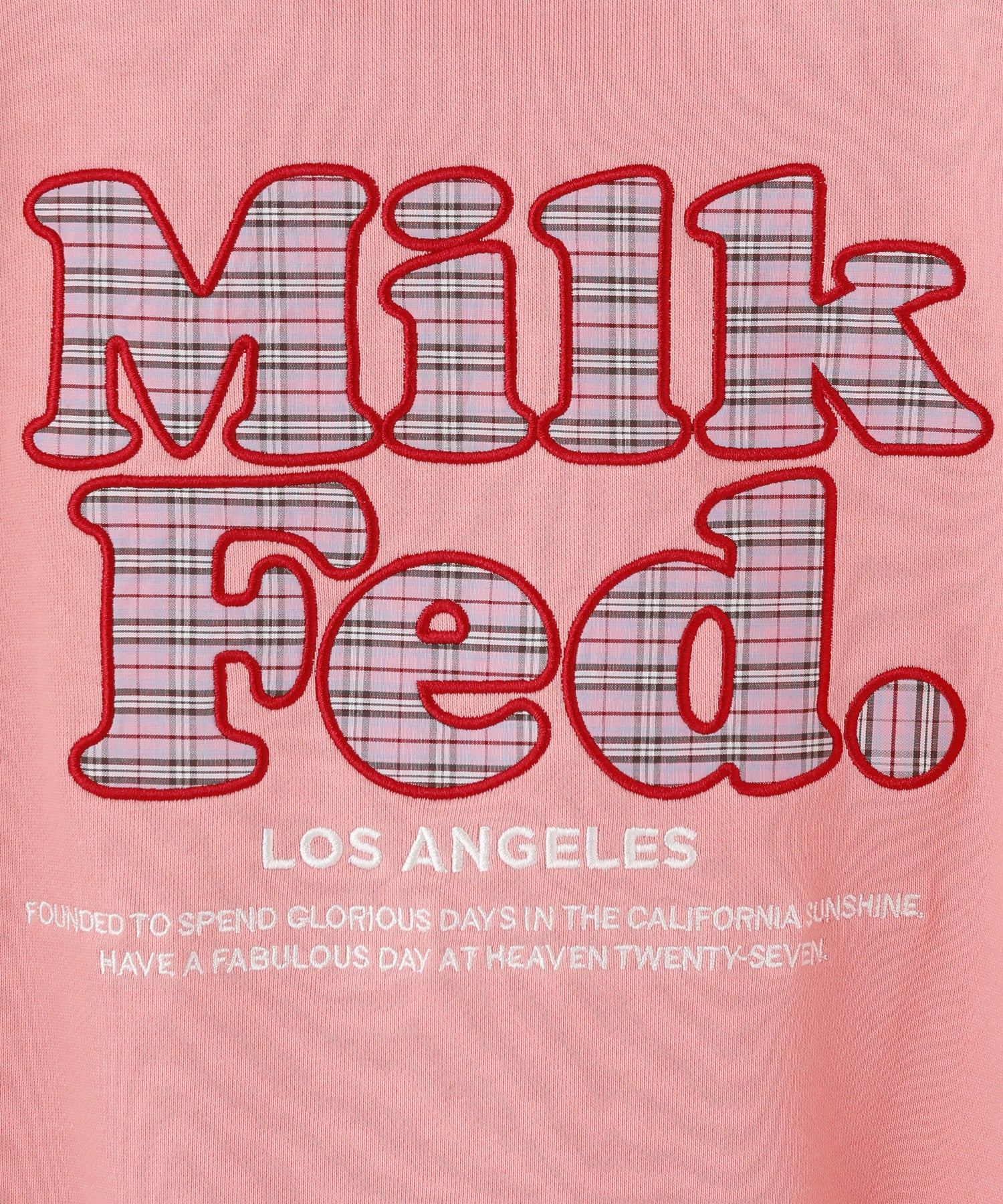 MILKFED. PLAID LOGO WIDE CREW SWEAT - Image 33