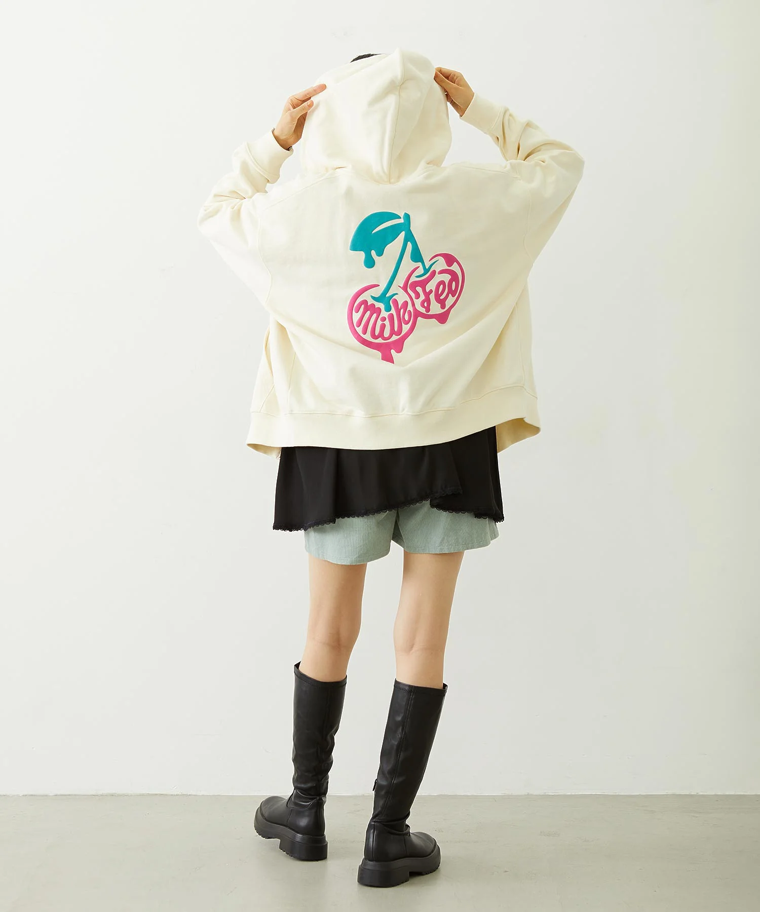 MELTY CHERRY WIDE ZIP UP HOODIE - Image 10