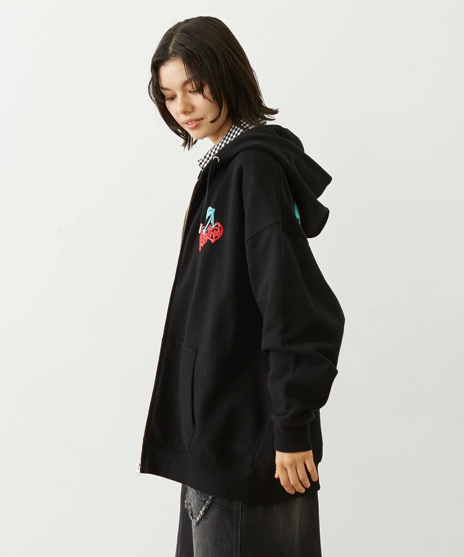 MELTY CHERRY WIDE ZIP UP HOODIE - Image 11