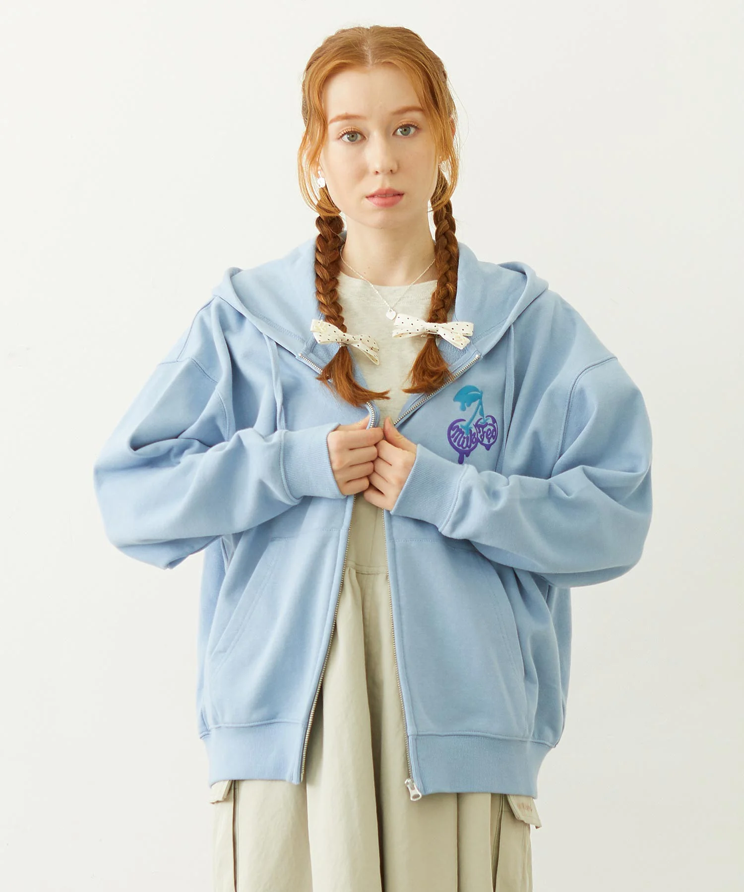 MELTY CHERRY WIDE ZIP UP HOODIE - Image 19