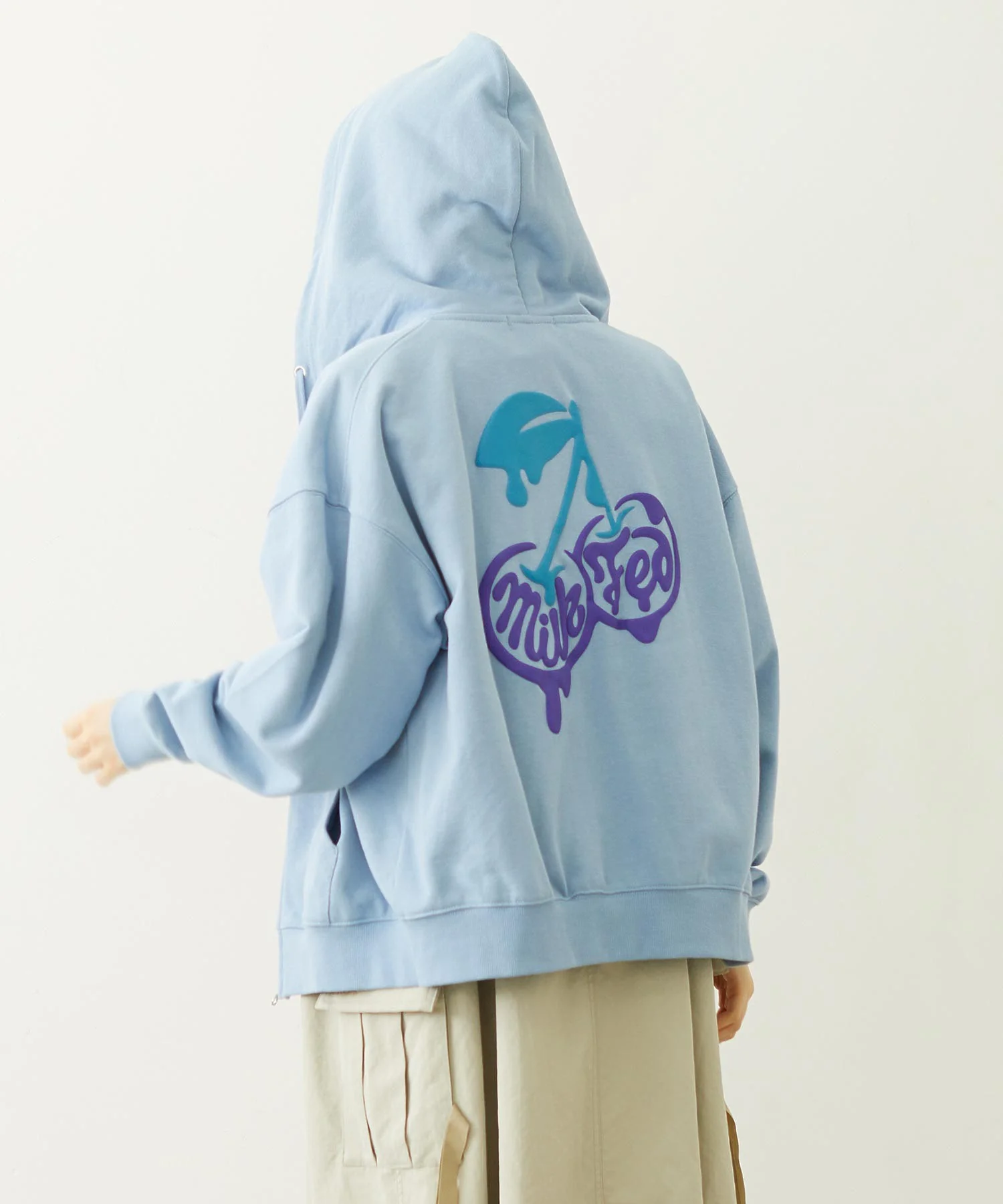 MELTY CHERRY WIDE ZIP UP HOODIE - Image 3