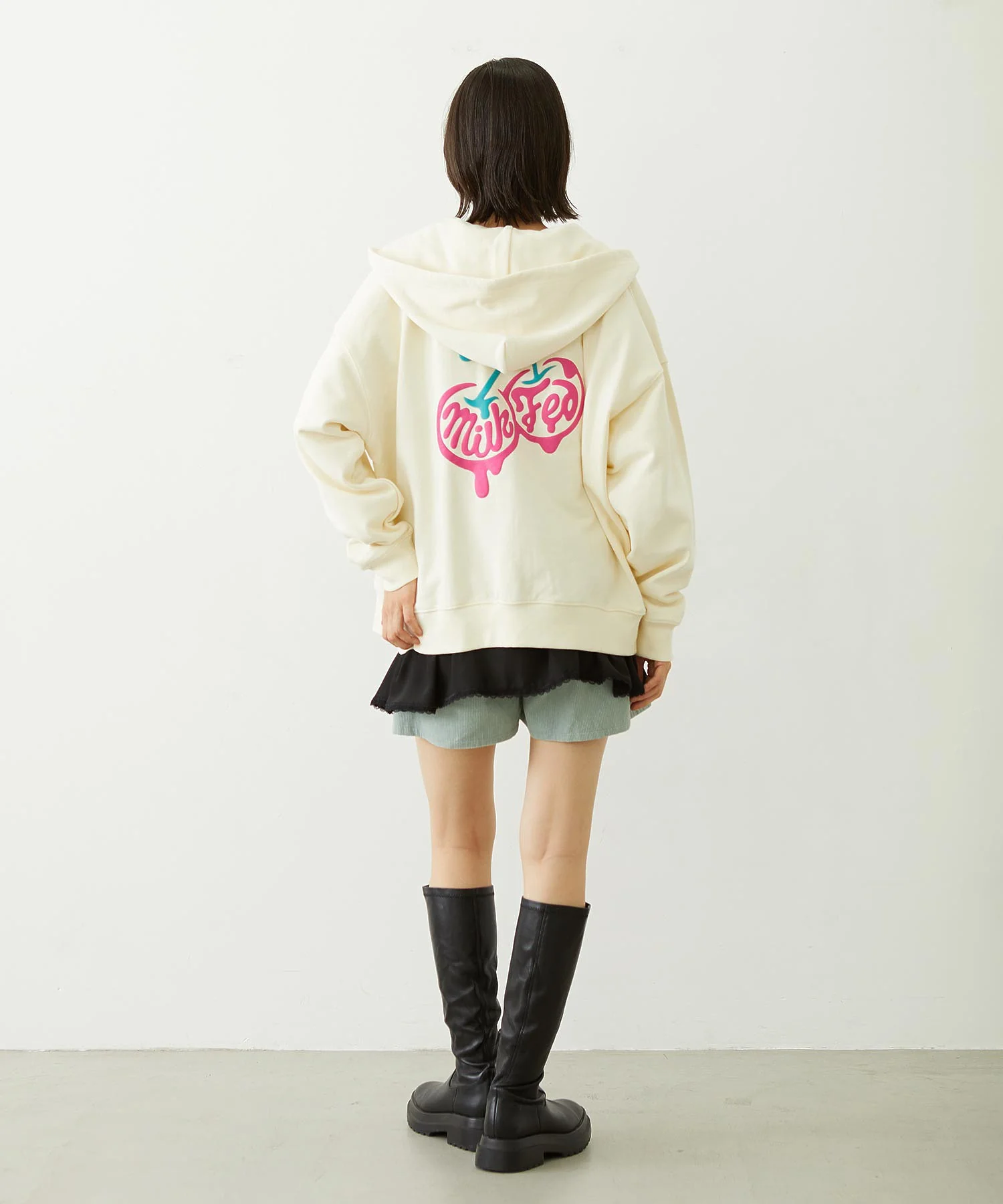 MELTY CHERRY WIDE ZIP UP HOODIE - Image 8