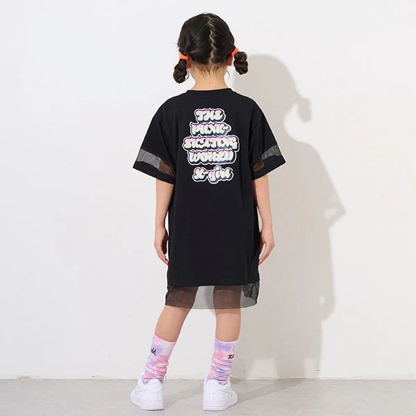 グラフィティロゴメッシュ切替Tワンピース - Image 4