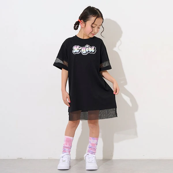 グラフィティロゴメッシュ切替Tワンピース - Image 5