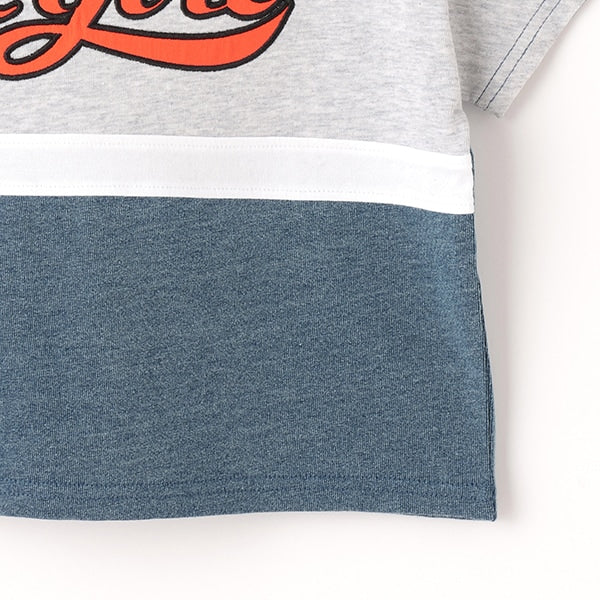 配色切替ロゴアップリケ半袖Tシャツ - Image 8