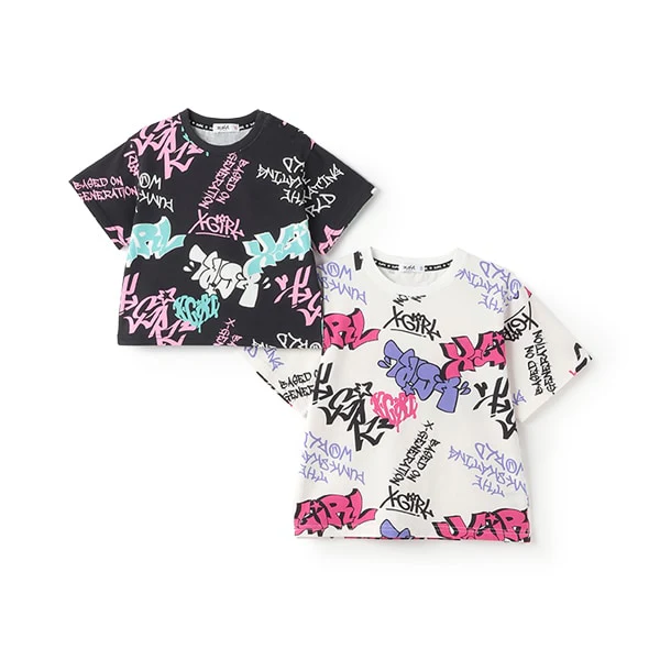 グラフィティ総柄半袖Tシャツ - Image 8