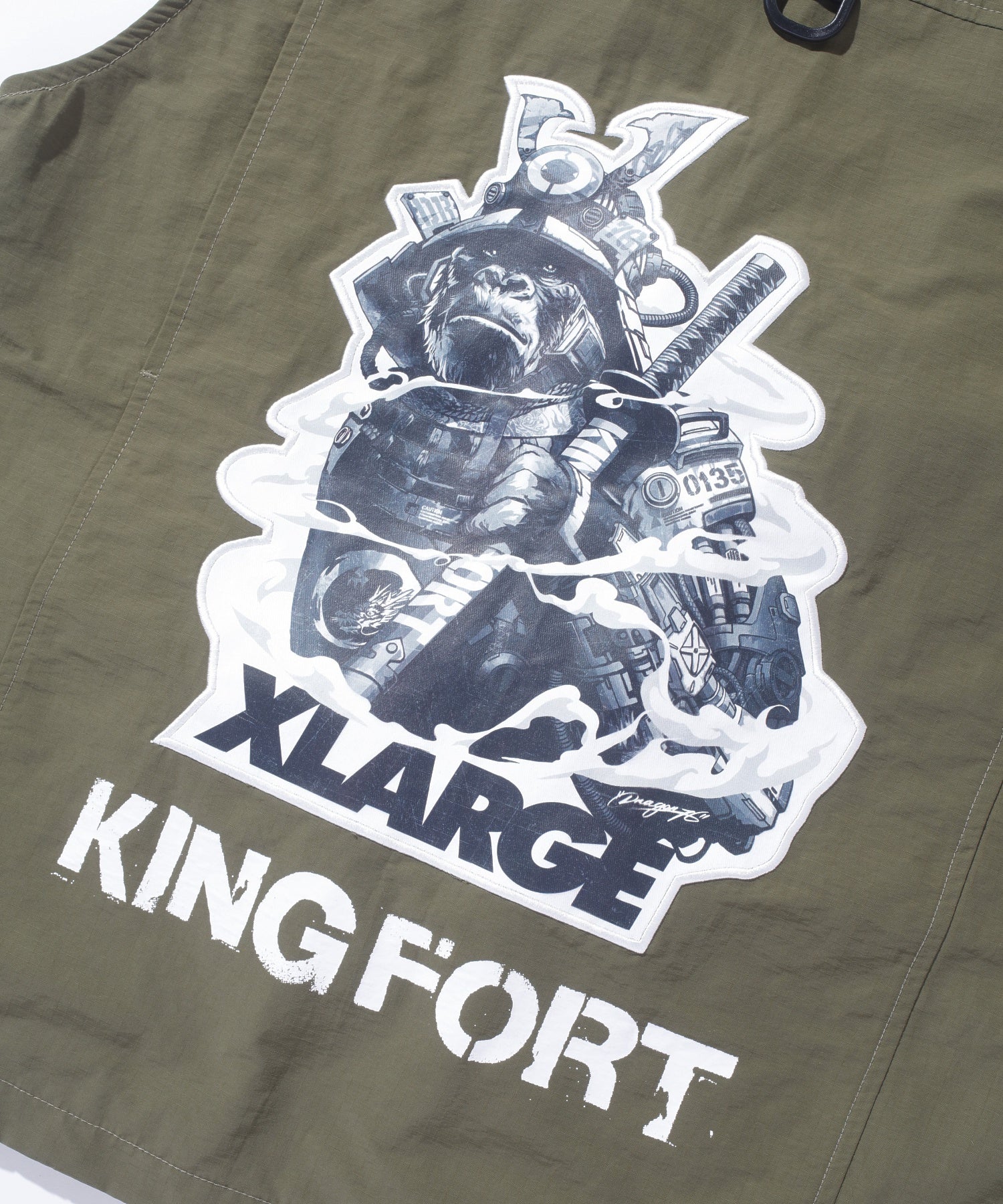 XLARGE×Dragon76 MILITARY VEST calif-ART - Image 7