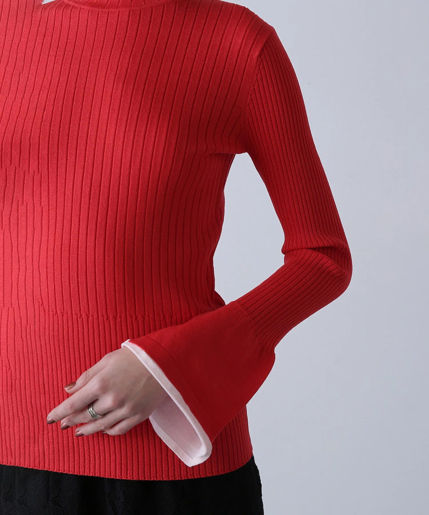 フレアスリーブリブニット - Image 10