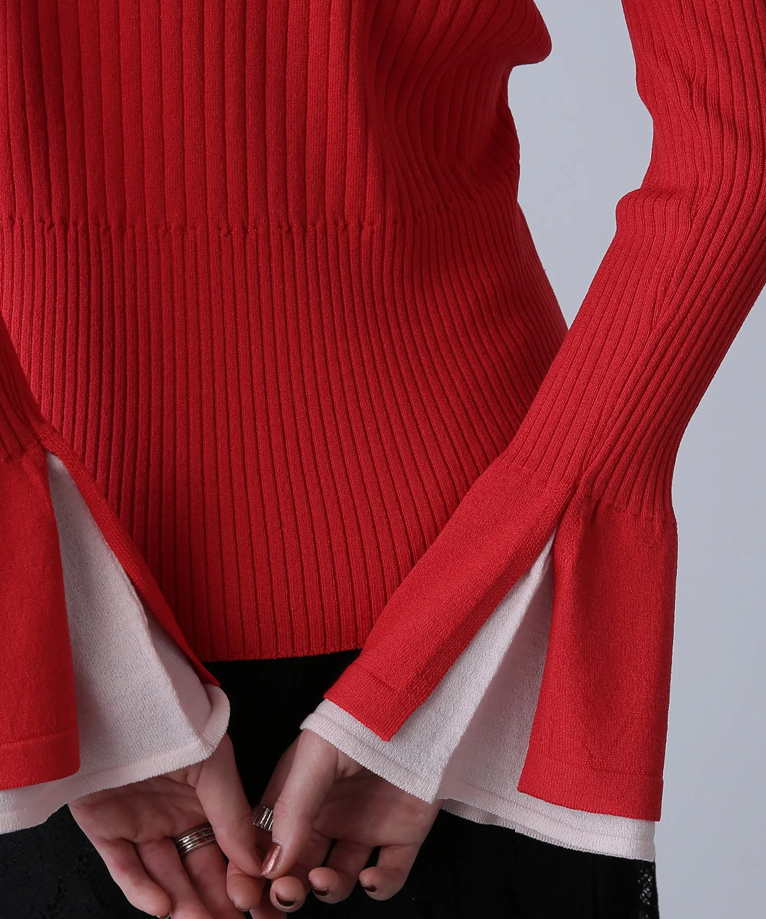 フレアスリーブリブニット - Image 11