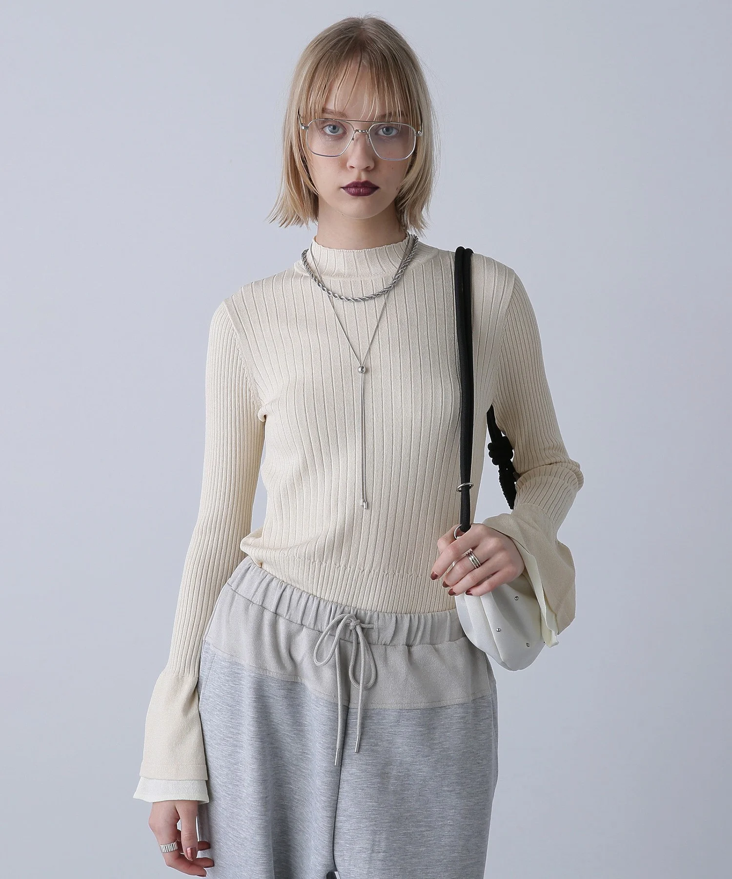 フレアスリーブリブニット - Image 3