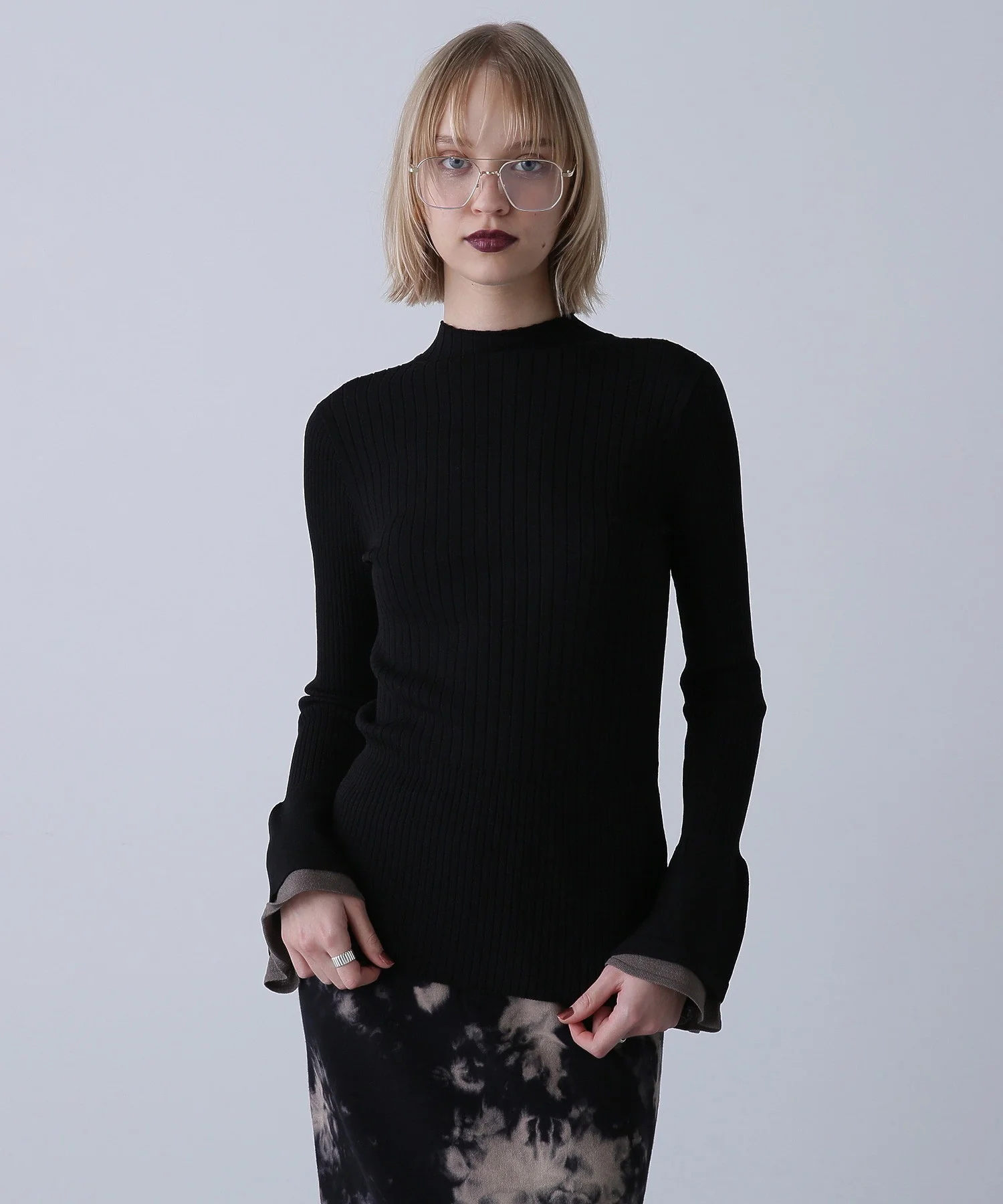 フレアスリーブリブニット - Image 34