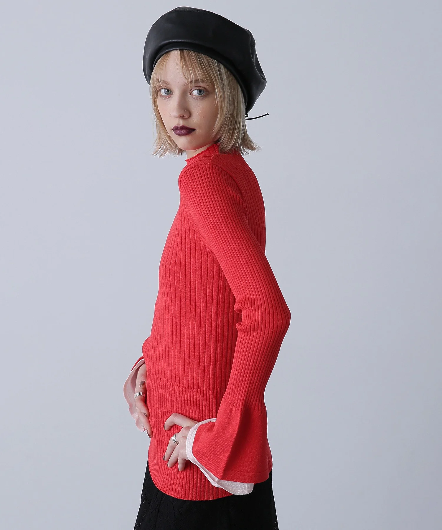 フレアスリーブリブニット - Image 7