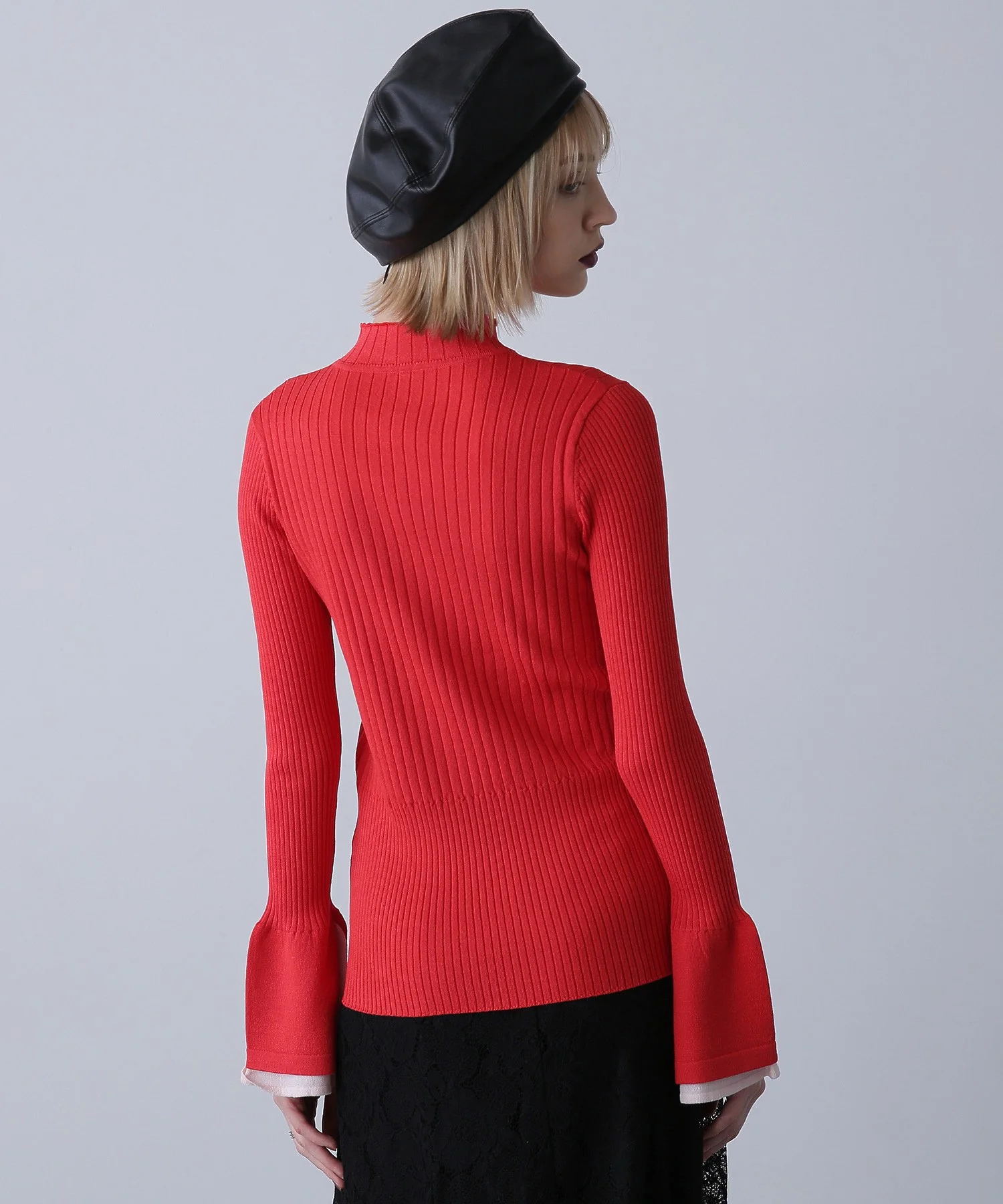 フレアスリーブリブニット - Image 9