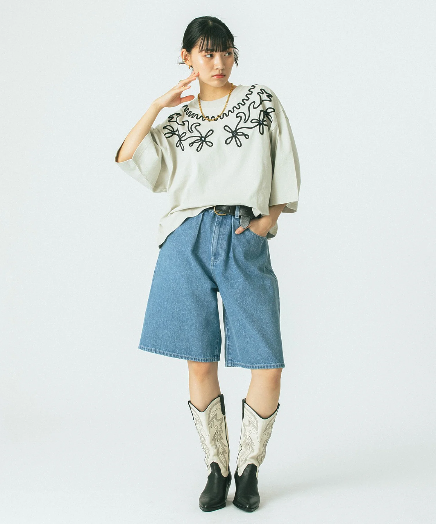 GENE HEAVENS/バミューダ ハーフ デニム パンツ - Image 22