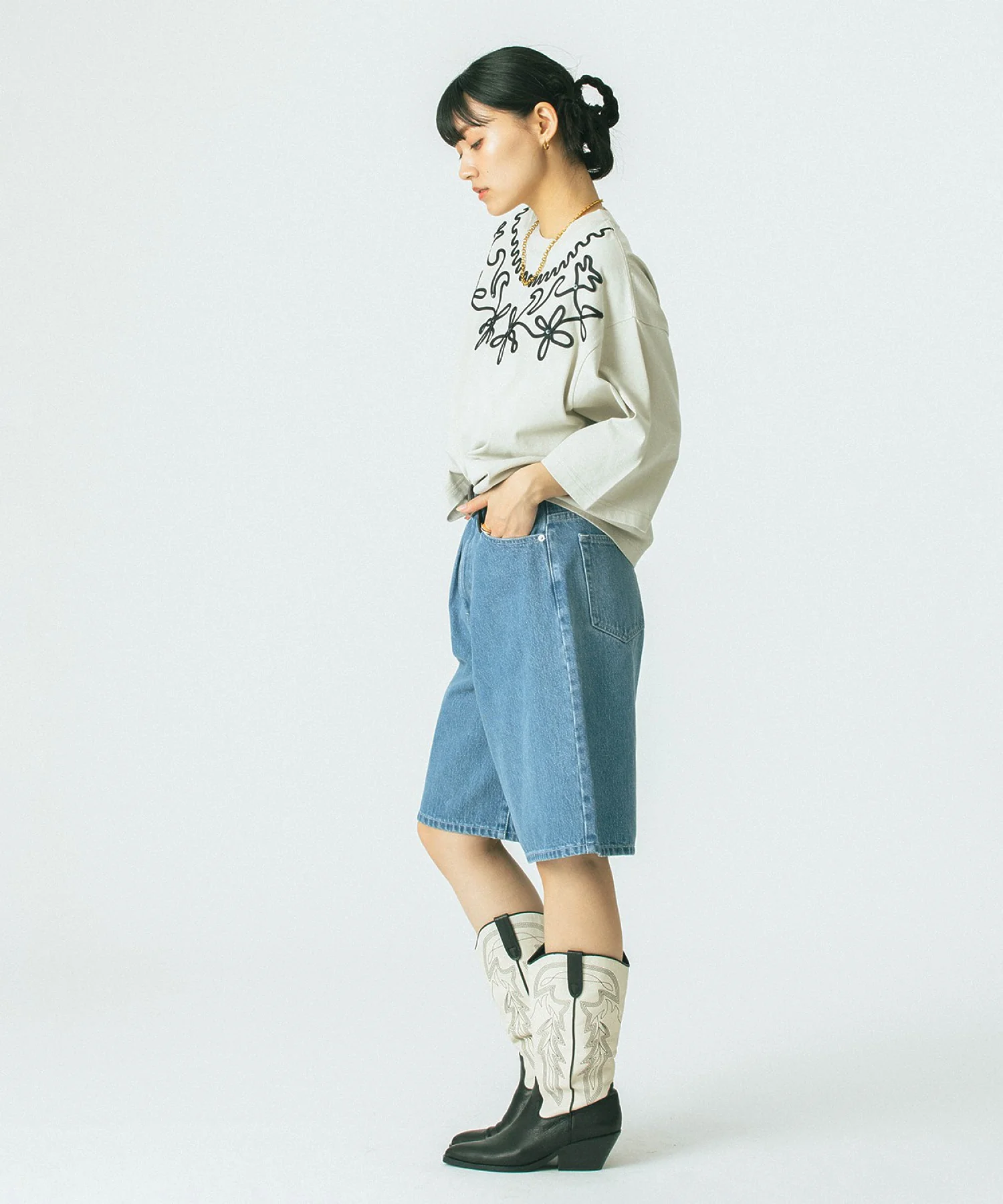 GENE HEAVENS/バミューダ ハーフ デニム パンツ - Image 24