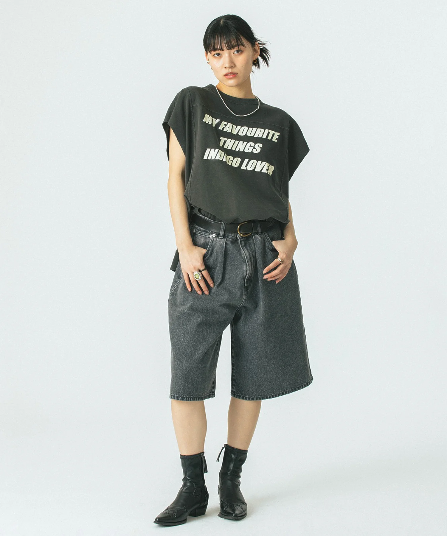 GENE HEAVENS/バミューダ ハーフ デニム パンツ - Image 3