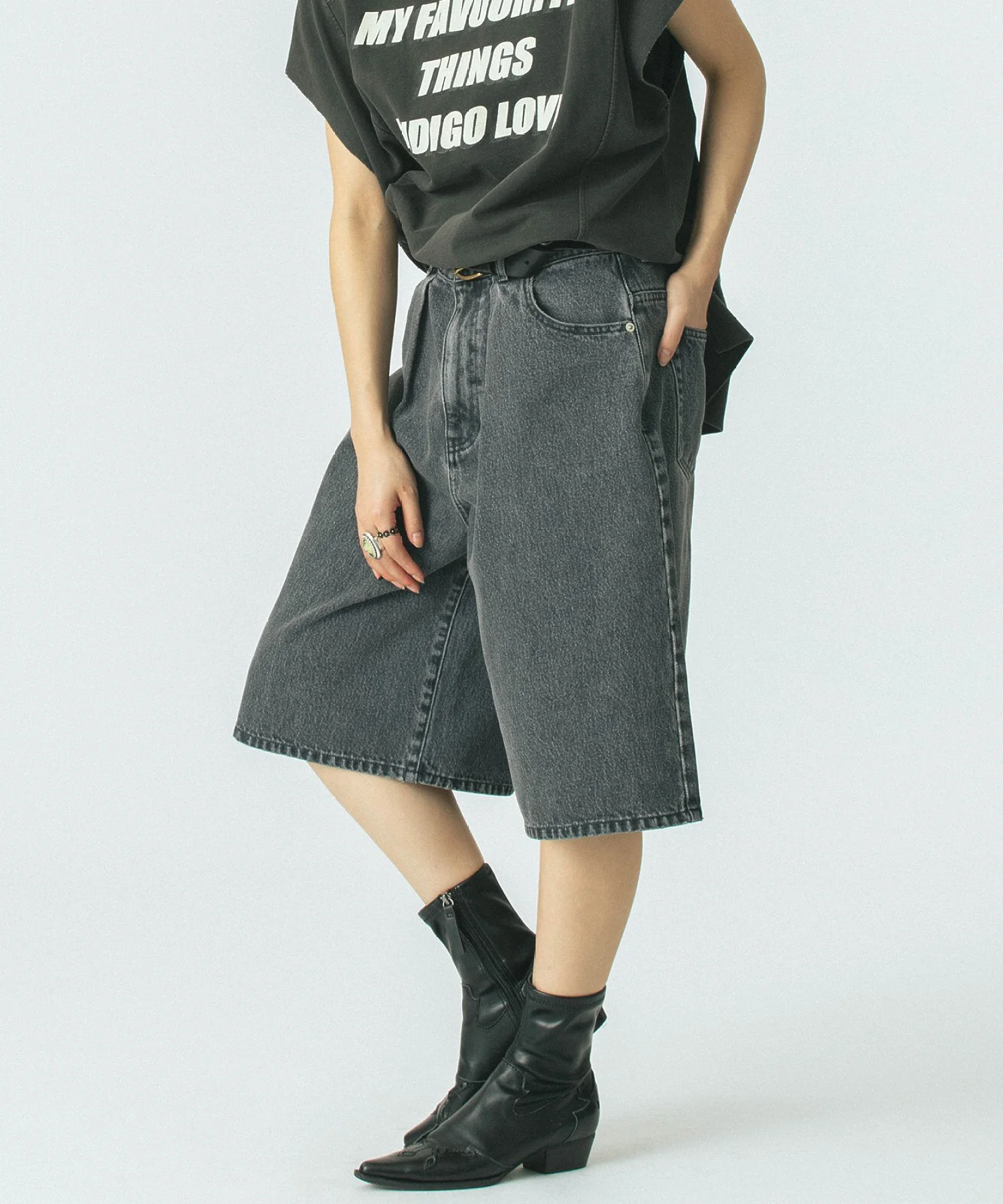 GENE HEAVENS/バミューダ ハーフ デニム パンツ - Image 5